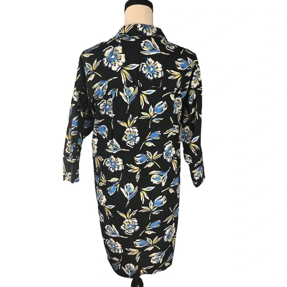 LZara Floral Mini Dress/black/ Blue medium - Picture 3 of 7